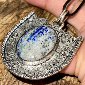 Navy Sodalite Pendant 2 1/4”